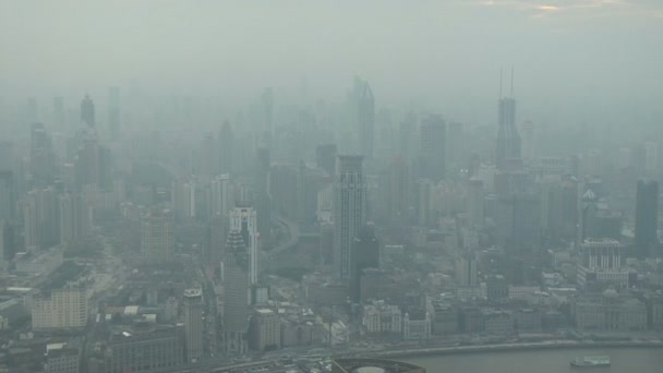 Skyline di Shanghai durante il giorno — Video Stock